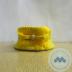 Yellow Pillbox Hat with Jeweled Pendant