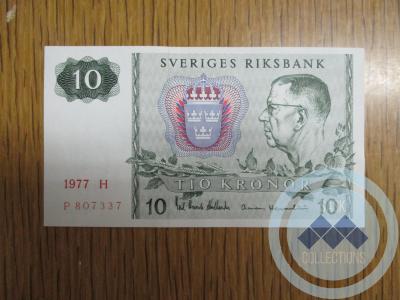 Ten Swedish Kroner Bill (1977)