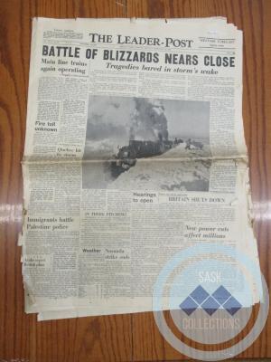 The Leader-Post: “Battle of Blizzards Near Close” 