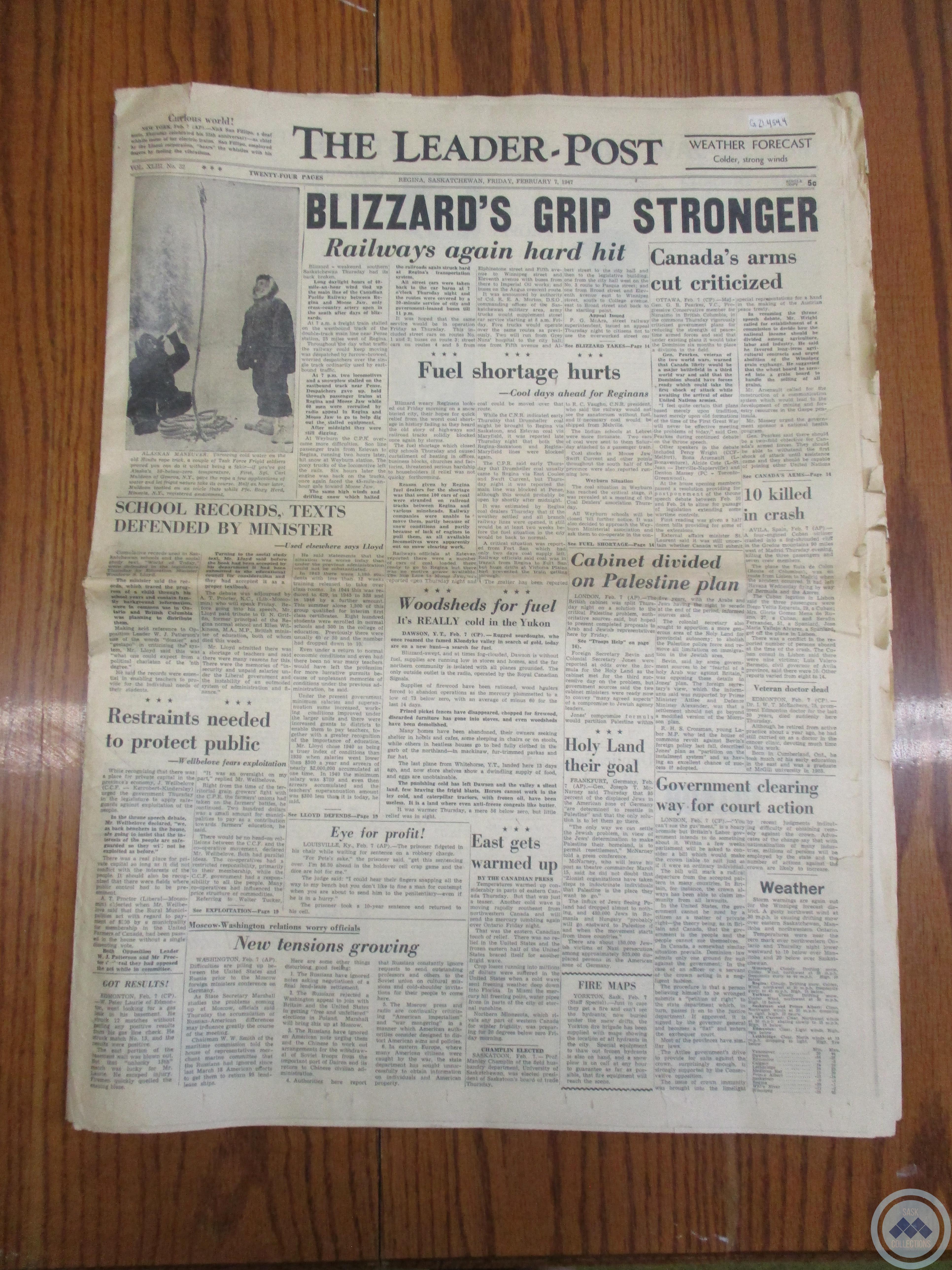 The Leader-Post: “Blizzard’s Grip Stronger” (February 7, 1947)