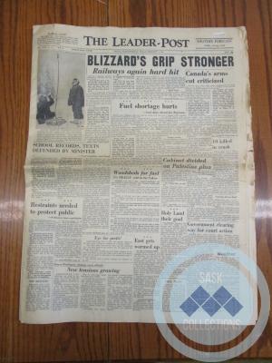 The Leader-Post: “Blizzard’s Grip Stronger” (February 7, 1947)