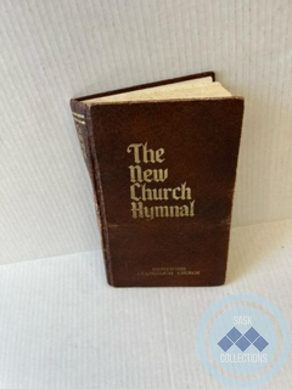 The New Church Hymnal, Burgundy, Gold Writing. 